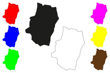 Kamarhati şehri (Hindistan Cumhuriyeti, Batı Bengal Eyaleti) harita vektör çizimi, çizim Kamarhati haritası