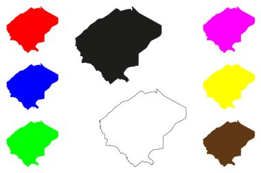 Kannur şehri (Hindistan Cumhuriyeti, Kerala Eyaleti) harita vektör çizimi, Cannanore haritası çizimi