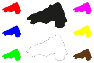 Kumbakonam şehri (Hindistan Cumhuriyeti, Tamil Nadu eyaleti) harita vektör çizimi, çizim Kudanthai, Coombaconum veya Combaconum haritası