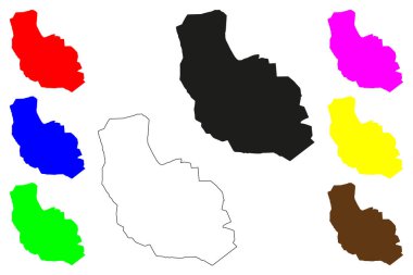 Muzaffarpur şehri (Hindistan Cumhuriyeti, Bihar Eyaleti) harita vektör çizimi, çizim Muzaffarpur haritası