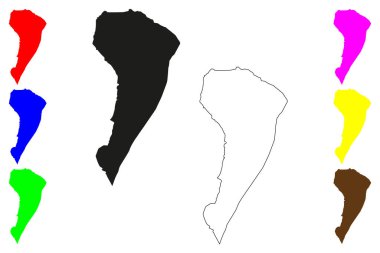 Nabadwip şehri (Hindistan Cumhuriyeti, Batı Bengal Eyaleti) harita vektör çizimi, çizim Navadwip, Nadia veya Nudiya haritası