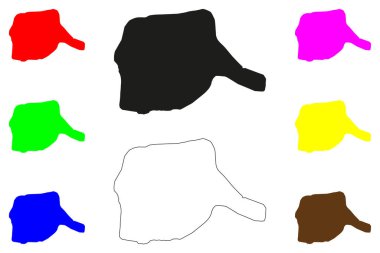 Nagda şehri (Hindistan Cumhuriyeti, Madhya Pradesh eyaleti) harita vektör çizimi, çizim Nagda haritası