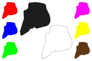 Nandurbar şehri (Hindistan Cumhuriyeti, Maharashtra Eyaleti) harita vektör çizimi, çizim Nandurbar haritası