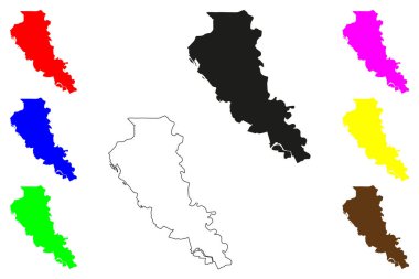 Noida şehri (Hindistan Cumhuriyeti, Uttar Pradesh Eyaleti) harita vektör çizimi, çizim Yeni Okhla Endüstriyel Gelişim Otoritesi haritası