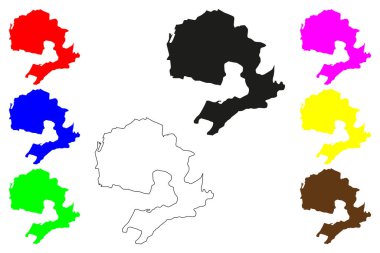 North Dum Dum şehri (Hindistan Cumhuriyeti, Batı Bengal Eyaleti) harita vektör çizimi, çizim Kuzey Dum Dum haritası