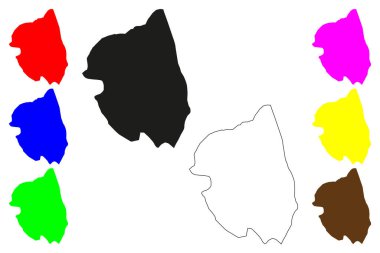 Rae Bareli şehri (Hindistan Cumhuriyeti, Uttar Pradesh Eyaleti) harita vektör çizimi, çizim Raebareli haritası