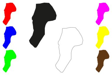 Raiganj şehri (Hindistan Cumhuriyeti, Batı Bengal Eyaleti) harita vektör çizimi, çizim Raiganj haritası