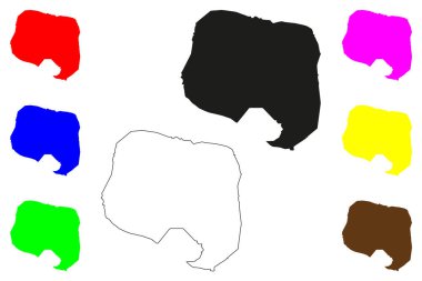 Raniganj şehri (Hindistan Cumhuriyeti, Batı Bengal Eyaleti) harita vektör çizimi, çizim Raniganj haritası