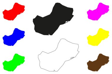 Rewa şehri (Hindistan Cumhuriyeti, Madhya Pradesh Eyaleti) harita vektör illüstrasyonu, çizim Şelaleler Şehri haritası