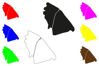 Roorkee Şehri (Hindistan Cumhuriyeti, Uttarakhand Eyaleti) harita vektör çizimi, çizim Roorkee haritası