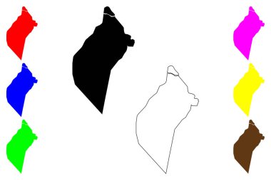 Thanjavur şehri (Hindistan Cumhuriyeti, Tamil Nadu eyaleti) harita vektör çizimi, çizim Thanjai, Tanjore haritası