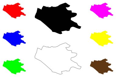 Udgir şehri (Hindistan Cumhuriyeti, Maharashtra Eyaleti) harita vektör çizimi, çizim Udayagiri haritası