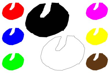 Yavatmal şehir (Hindistan Cumhuriyeti, Maharashtra Eyaleti) harita vektör illüstrasyonu, çizim Yavatmal haritası