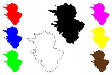 Malang şehri (Endonezya Cumhuriyeti, Bölge Java) harita vektör çizimi, karalama çizimi Tumapel haritası