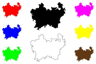 Marivan şehri (İran İslam Cumhuriyeti, İran, İran, İran, Kürdistan ili) harita vektör çizimi, Marivan haritası çizimi