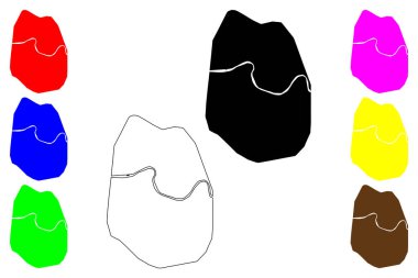 Samawah şehri (Irak Cumhuriyeti, Muthanna Valiliği) harita vektör çizimi, çizim as-Samawah haritası