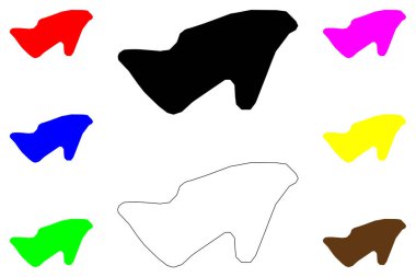 Tal Afar şehri (Irak Cumhuriyeti, Valilik Nineveh) harita vektör çizimi, çizim Tal 'afar haritası