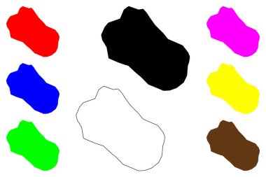 Gagnoa şehri (Fildişi Sahili Cumhuriyeti) harita vektör çizimi, çizim çizimi Gagnoa haritası