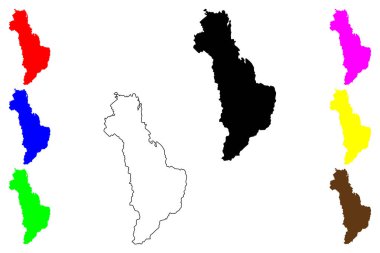 Izumi şehri (Japonya, Nihon-koku veya Nippon-koku, Kansai bölgesi) harita vektör çizimi, çizim Izumi-shi haritası