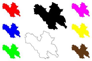 Konosu şehri (Japonya, Nihon-koku veya Nippon-koku, Kanto bölgesi) harita vektör çizimi, çizim Konosu-shi haritası
