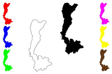 Otsu şehri (Japonya, Nihon-koku veya Nippon-koku, Kansai bölgesi) harita vektör çizimi, çizim Otsu-shi haritası