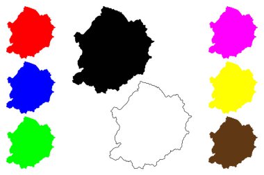 Seto şehri (Japonya, Nihon-koku veya Nippon-koku, Chubu bölgesi) harita vektör çizimi, çizim Seto-shi haritası