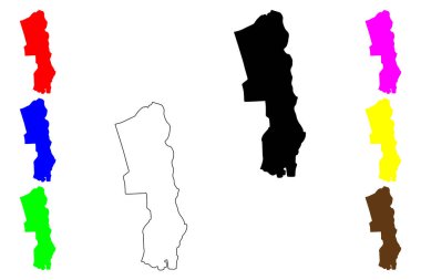 Yamato şehri (Japonya, Nihon-koku veya Nippon-koku, Kanto bölgesi) harita vektör çizimi, çizim Yamato-shi haritası