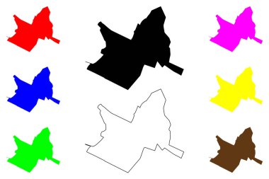 Mavoko şehri (Kenya Cumhuriyeti) harita vektör çizimi, çizim Athi Nehri haritası