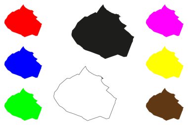 Al-Khums kenti (Libya Devleti) harita vektör çizimi, Khums veya Khoms haritası çizimi