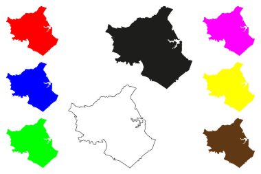 Ciudad Nicolas Romero şehri (Meksika Birleşik Devletleri, Meksika, Meksika Eyaleti) harita vektör çizimi, çizim Ciudad Nicolas Romero haritası