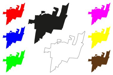 Cuautitlan city (United Mexican States, Mexico, Mexico State) map vector illustration, scribble sketch Cuautitlan map