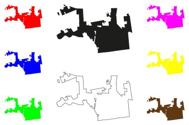 General Escobedo city (United Mexican States, Mexico, Nuevo Leon State) map vector illustration, scribble sketch General Escobedo map