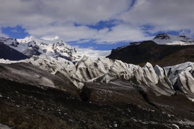 Svnafellsjkull İzlanda 'da bir buzuldur ve Vatnajkull' un buzul dilidir.