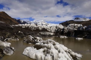 Svnafellsjkull İzlanda 'da bir buzuldur ve Vatnajkull' un buzul dilidir.