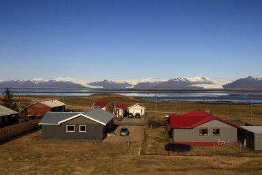 İzlanda 'nın güneyindeki bir dağa bak.
