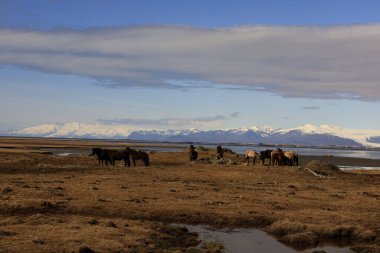 İzlanda 'nın doğu kesimindeki bir dağın görüntüsü 
