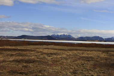 Myvatn, İzlanda 'nın kuzeyinde, Krafla volkanı yakınlarında aktif bir volkanik bölgede bulunan sığ bir göldür..