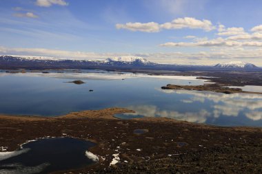 Myvatn, İzlanda 'nın kuzeyinde, Krafla volkanı yakınlarında aktif bir volkanik bölgede bulunan sığ bir göldür. Yüksek miktarda biyolojik aktivitesi var.