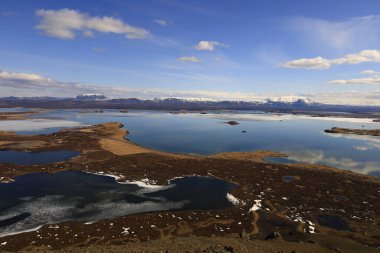 Myvatn, İzlanda 'nın kuzeyinde, Krafla volkanı yakınlarında aktif bir volkanik bölgede bulunan sığ bir göldür. Yüksek miktarda biyolojik aktivitesi var.