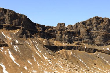 İzlanda 'nın güneyindeki bir dağa bak.