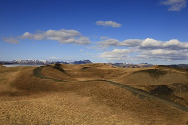 Myvatn, İzlanda 'nın kuzeyinde, Krafla volkanı yakınlarında aktif bir volkanik bölgede bulunan sığ bir göldür.