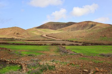 Lajares ve Corralejo köyleri arasında Montana Colorada Bayuyo adında bir dağ sırası vardır ve Fuerteventura adasında birkaç volkandan oluşur.