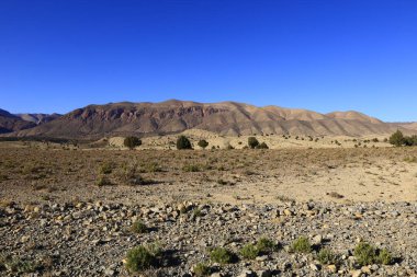 Fas 'taki Haut Atlas Oriental Ulusal Parkı' nın dağdaki görüntüsü. Doğu Yüksek Atlas Dağları 'nın içinde ve yakınında 49.000 hektarlık bir alanı kaplıyor
