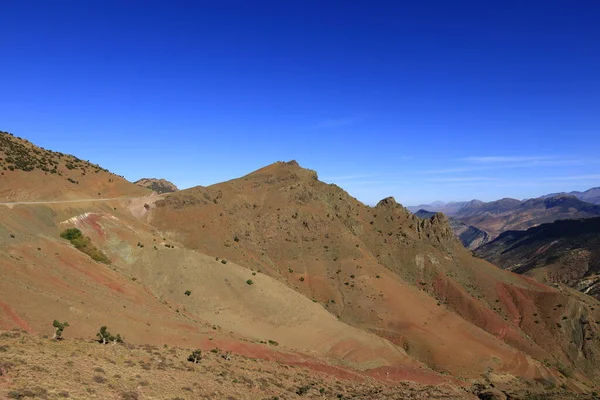View on a mountain in the Haut Atlas Oriental National Park located in Morocco. It covers 49,000 hectares in and near the eastern High Atlas mountains