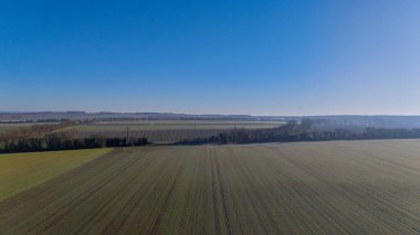 Berrak Gökyüzü ve Rüzgar Türbinleri ile Manzaralı Çiftlik
