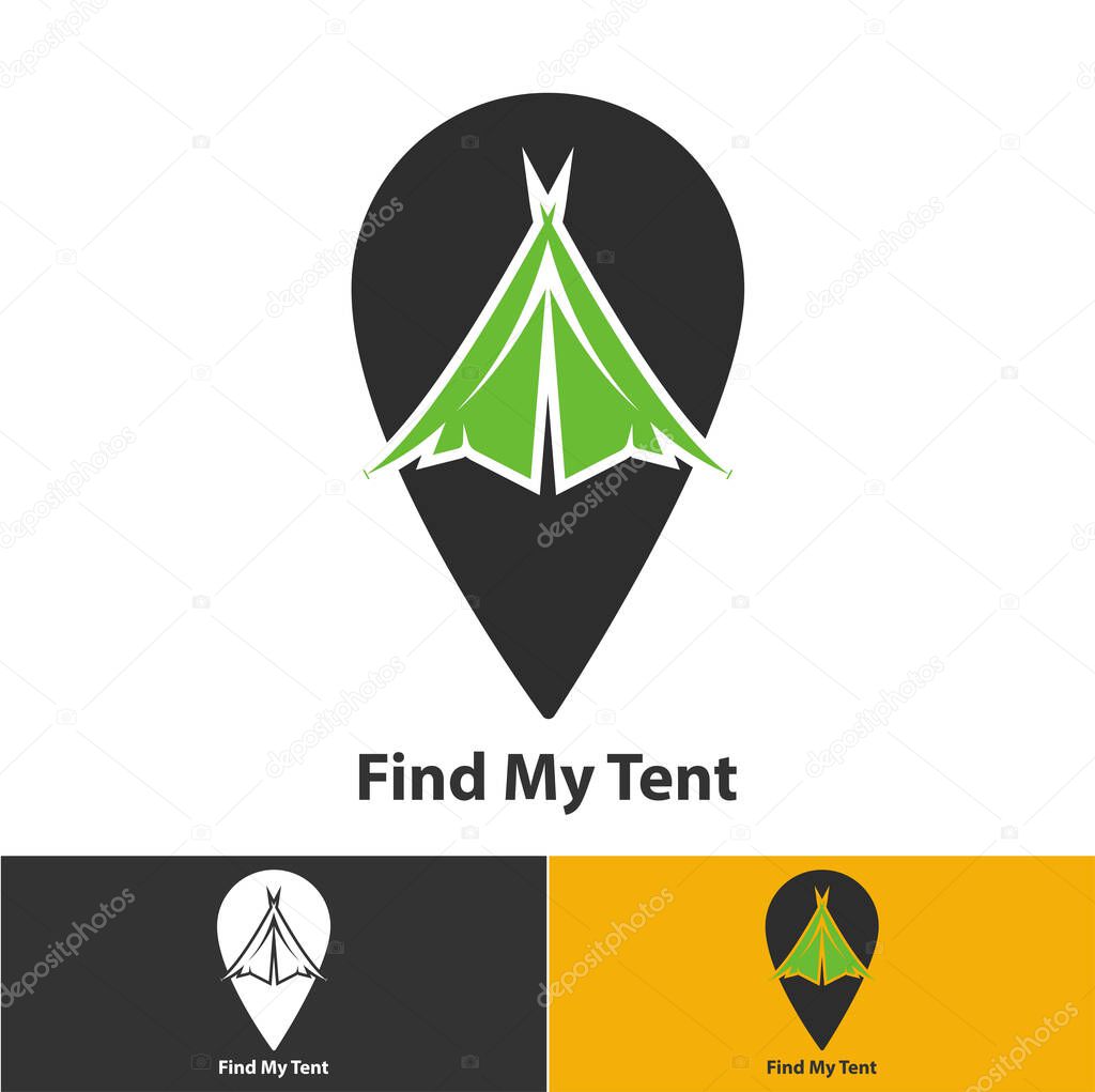 Find My Tent Logo Design for Camping and Outdoor Adventure