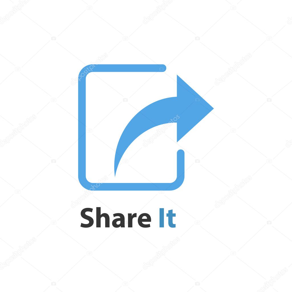 Modern Share It Logo for Social Media and Apps