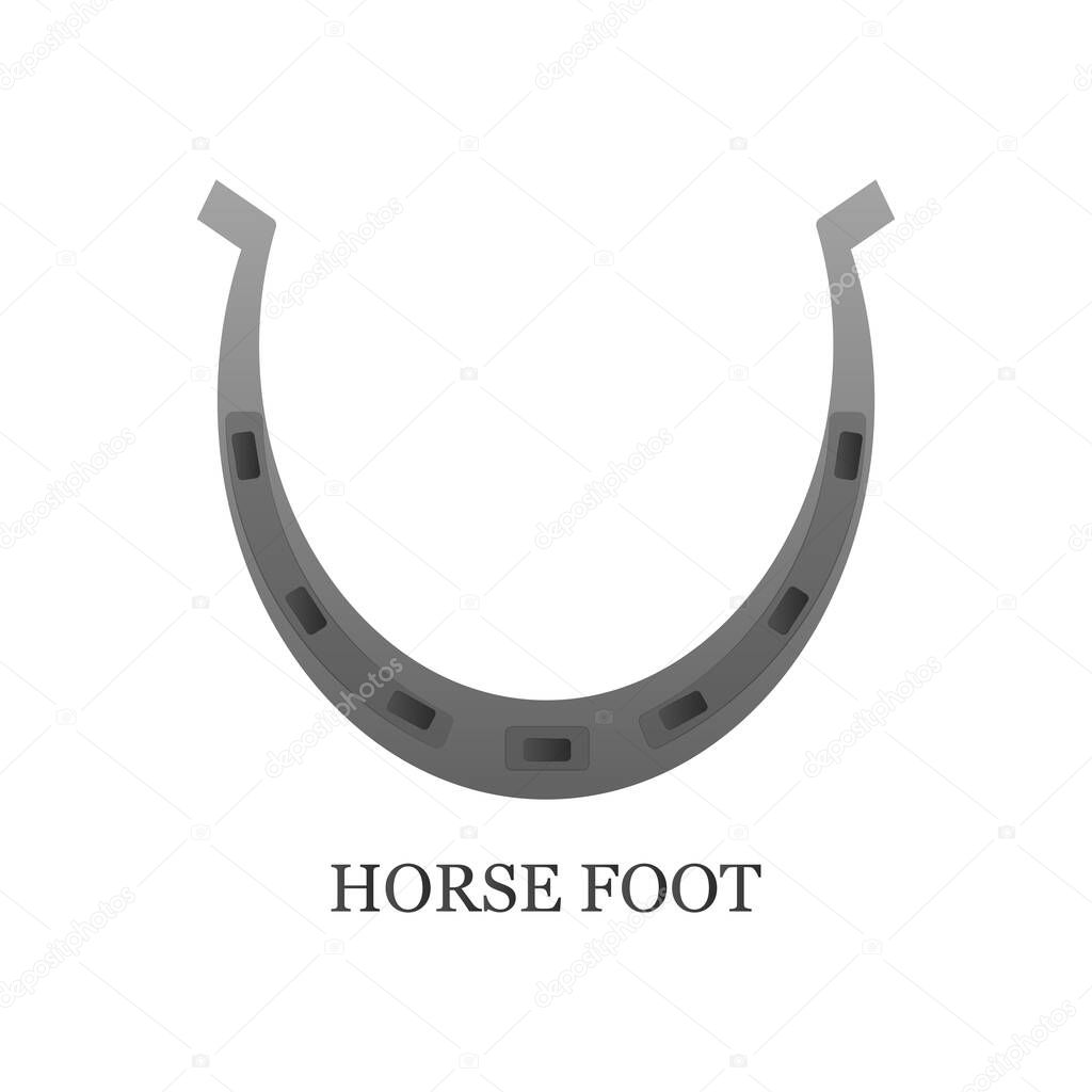Horse Foot and Hoof Print Logo Template