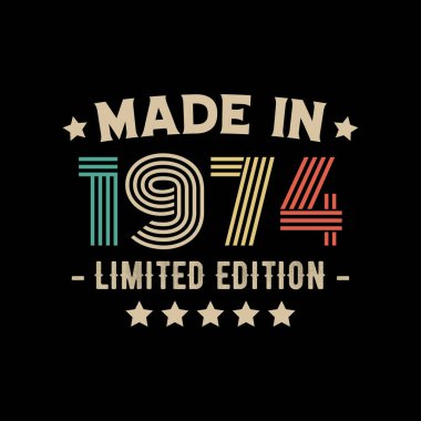 1974 yapımı sınırlı sayıda üretilmiş tişört tasarımı
