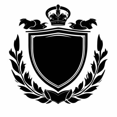 Modern bir Crest 'in vektör silueti